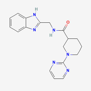 molecular formula C18H20N6O B11143918 N-(1H-1,3-benzimidazol-2-ylmethyl)-1-(2-pyrimidinyl)-3-piperidinecarboxamide 