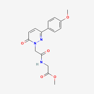 molecular formula C16H17N3O5 B11144167 methyl 2-({2-[3-(4-methoxyphenyl)-6-oxo-1(6H)-pyridazinyl]acetyl}amino)acetate 