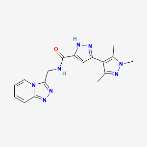 molecular formula C17H18N8O B11144192 1',3',5'-trimethyl-N-([1,2,4]triazolo[4,3-a]pyridin-3-ylmethyl)-1'H,2H-3,4'-bipyrazole-5-carboxamide 