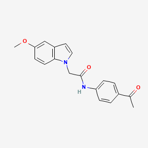 molecular formula C19H18N2O3 B11144278 N-(4-acetylphenyl)-2-(5-methoxy-1H-indol-1-yl)acetamide 