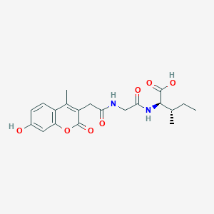molecular formula C20H24N2O7 B11144438 N-[(7-hydroxy-4-methyl-2-oxo-2H-chromen-3-yl)acetyl]glycyl-D-isoleucine 