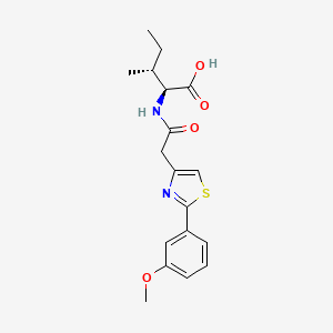 molecular formula C18H22N2O4S B11144469 N-{[2-(3-methoxyphenyl)-1,3-thiazol-4-yl]acetyl}-L-isoleucine 