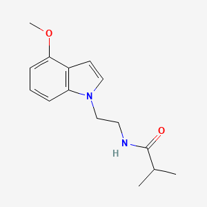 molecular formula C15H20N2O2 B11144478 N-[2-(4-methoxy-1H-indol-1-yl)ethyl]-2-methylpropanamide 