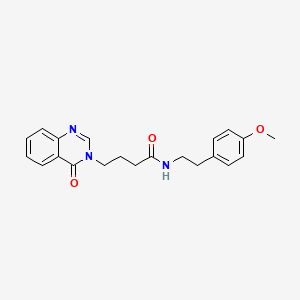 molecular formula C21H23N3O3 B11144483 N-(4-methoxyphenethyl)-4-[4-oxo-3(4H)-quinazolinyl]butanamide 