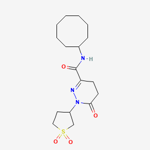 molecular formula C17H27N3O4S B11144615 N-cyclooctyl-1-(1,1-dioxidotetrahydrothiophen-3-yl)-6-oxo-1,4,5,6-tetrahydropyridazine-3-carboxamide 