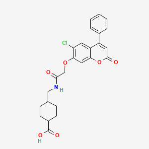 molecular formula C25H24ClNO6 B11144746 trans-4-[({[(6-chloro-2-oxo-4-phenyl-2H-chromen-7-yl)oxy]acetyl}amino)methyl]cyclohexanecarboxylic acid 
