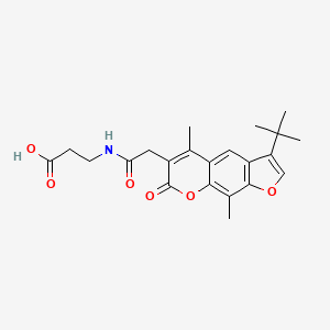 molecular formula C22H25NO6 B11144763 N-[(3-tert-butyl-5,9-dimethyl-7-oxo-7H-furo[3,2-g]chromen-6-yl)acetyl]-beta-alanine 