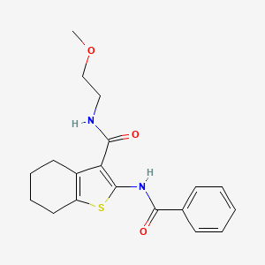 molecular formula C19H22N2O3S B11145029 2-benzamido-N-(2-methoxyethyl)-4,5,6,7-tetrahydro-1-benzothiophene-3-carboxamide 