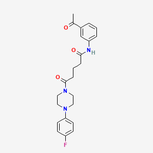 molecular formula C23H26FN3O3 B11145219 N-(3-acetylphenyl)-5-[4-(4-fluorophenyl)piperazino]-5-oxopentanamide 
