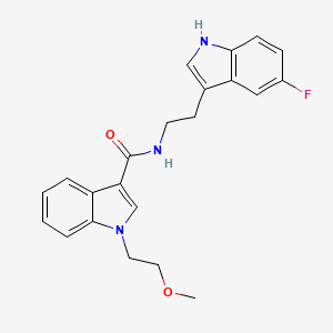 molecular formula C22H22FN3O2 B11145504 N-[2-(5-fluoro-1H-indol-3-yl)ethyl]-1-(2-methoxyethyl)-1H-indole-3-carboxamide 