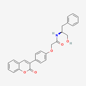 molecular formula C26H23NO5 B11145551 N-[(2S)-1-hydroxy-3-phenylpropan-2-yl]-2-[4-(2-oxo-2H-chromen-3-yl)phenoxy]acetamide 