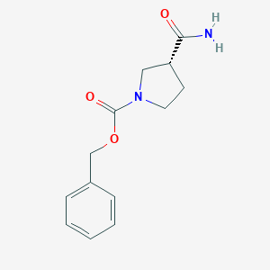 molecular formula C13H16N2O3 B111457 (R)-1-Cbz-3-pyrrolidinecarboxamide CAS No. 1217835-98-7