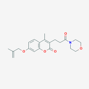 molecular formula C21H25NO5 B11145742 4-methyl-7-[(2-methylallyl)oxy]-3-(3-morpholino-3-oxopropyl)-2H-chromen-2-one 