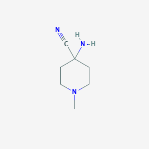 molecular formula C7H13N3 B111460 4-Amino-1-methylpiperidine-4-carbonitrile CAS No. 123194-00-3
