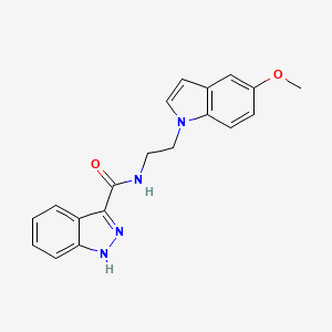 molecular formula C19H18N4O2 B11146087 N-[2-(5-methoxy-1H-indol-1-yl)ethyl]-1H-indazole-3-carboxamide 