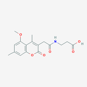 molecular formula C17H19NO6 B11146231 N-[(5-methoxy-4,7-dimethyl-2-oxo-2H-chromen-3-yl)acetyl]-beta-alanine 