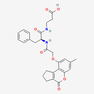 molecular formula C27H28N2O7 B11146664 N-{[(7-methyl-4-oxo-1,2,3,4-tetrahydrocyclopenta[c]chromen-9-yl)oxy]acetyl}-L-phenylalanyl-beta-alanine 
