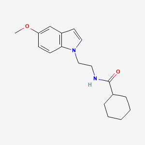 molecular formula C18H24N2O2 B11147276 N-[2-(5-methoxy-1H-indol-1-yl)ethyl]cyclohexanecarboxamide 