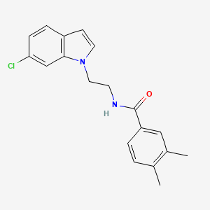 molecular formula C19H19ClN2O B11148819 N-[2-(6-chloro-1H-indol-1-yl)ethyl]-3,4-dimethylbenzamide 