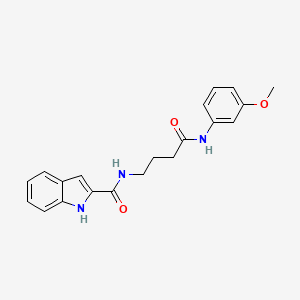 molecular formula C20H21N3O3 B11149466 N~2~-[4-(3-methoxyanilino)-4-oxobutyl]-1H-indole-2-carboxamide 