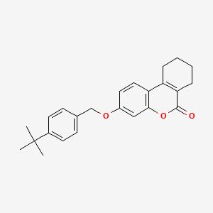 molecular formula C24H26O3 B11149601 3-[(4-tert-butylbenzyl)oxy]-7,8,9,10-tetrahydro-6H-benzo[c]chromen-6-one 