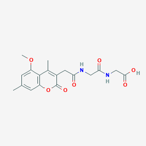 molecular formula C18H20N2O7 B11149624 N-[(5-methoxy-4,7-dimethyl-2-oxo-2H-chromen-3-yl)acetyl]glycylglycine 