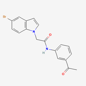 molecular formula C18H15BrN2O2 B11149811 N-(3-acetylphenyl)-2-(5-bromo-1H-indol-1-yl)acetamide 