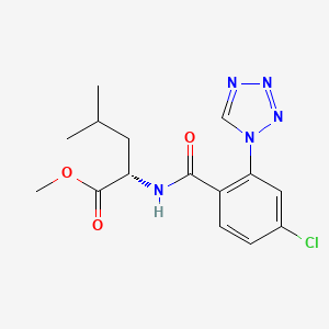 molecular formula C15H18ClN5O3 B11150020 methyl N-{[4-chloro-2-(1H-tetrazol-1-yl)phenyl]carbonyl}-L-leucinate 