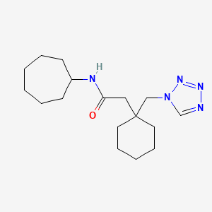 molecular formula C17H29N5O B11150227 N-cycloheptyl-2-[1-(1H-tetrazol-1-ylmethyl)cyclohexyl]acetamide 