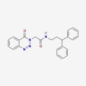 molecular formula C24H22N4O2 B11150653 N-(3,3-diphenylpropyl)-2-(4-oxo-1,2,3-benzotriazin-3(4H)-yl)acetamide 