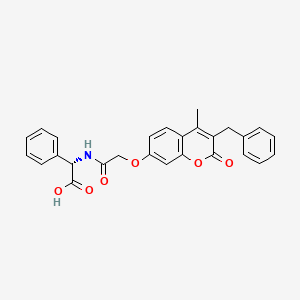 molecular formula C27H23NO6 B11150831 (2S)-({[(3-benzyl-4-methyl-2-oxo-2H-chromen-7-yl)oxy]acetyl}amino)(phenyl)ethanoic acid 