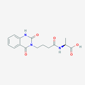 molecular formula C15H17N3O5 B11150917 N-[4-(2,4-dioxo-1,4-dihydroquinazolin-3(2H)-yl)butanoyl]-L-alanine 