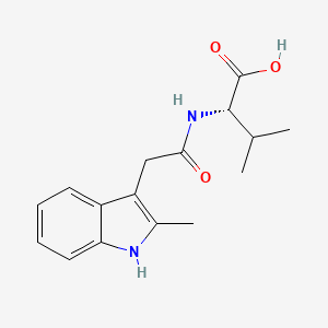 molecular formula C16H20N2O3 B11151950 N-[(2-methyl-1H-indol-3-yl)acetyl]-L-valine 