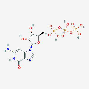 molecular formula C11H17N4O14P3 B011153 3-Deazaguanosine triphosphate CAS No. 103122-85-6