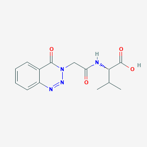 molecular formula C14H16N4O4 B11153046 N-[(4-oxo-1,2,3-benzotriazin-3(4H)-yl)acetyl]-L-valine 