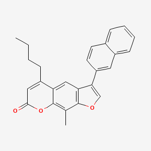molecular formula C26H22O3 B11153496 5-butyl-9-methyl-3-(2-naphthyl)-7H-furo[3,2-g]chromen-7-one 