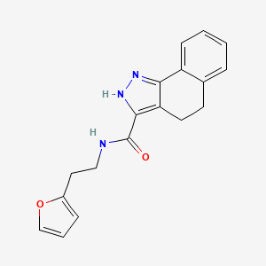 molecular formula C18H17N3O2 B11153555 N-[2-(furan-2-yl)ethyl]-4,5-dihydro-2H-benzo[g]indazole-3-carboxamide 