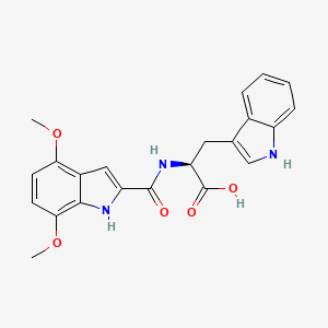 molecular formula C22H21N3O5 B11153802 N-[(4,7-dimethoxy-1H-indol-2-yl)carbonyl]-L-tryptophan 