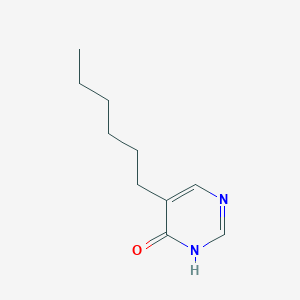 molecular formula C10H16N2O B011154 5-Hexylpyrimidin-4(3H)-one CAS No. 103980-64-9