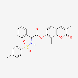 molecular formula C27H25NO6S B11154406 3,4,8-trimethyl-2-oxo-2H-chromen-7-yl (2R)-{[(4-methylphenyl)sulfonyl]amino}(phenyl)ethanoate 