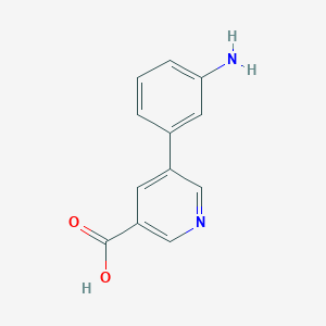 molecular formula C12H10N2O2 B111547 5-(3-Aminophenyl)nicotinic acid CAS No. 1261995-87-2