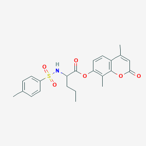 molecular formula C23H25NO6S B11154737 (4,8-dimethyl-2-oxochromen-7-yl) 2-[(4-methylphenyl)sulfonylamino]pentanoate 