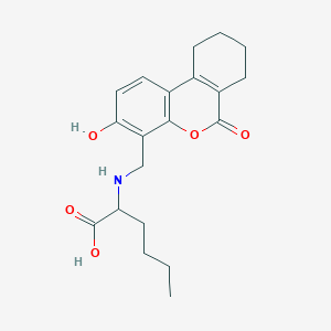 molecular formula C20H25NO5 B11155087 N-[(3-hydroxy-6-oxo-7,8,9,10-tetrahydro-6H-benzo[c]chromen-4-yl)methyl]norleucine 