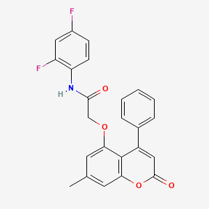 molecular formula C24H17F2NO4 B11155129 N-(2,4-difluorophenyl)-2-[(7-methyl-2-oxo-4-phenyl-2H-chromen-5-yl)oxy]acetamide 