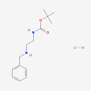 molecular formula C14H23ClN2O2 B111554 tert-Butyl (2-(benzylamino)ethyl)carbamate hydrochloride CAS No. 126402-64-0