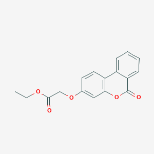 molecular formula C17H14O5 B11155433 Ethyl ((6-oxo-6H-benzo(C)chromen-3-YL)oxy)acetate 