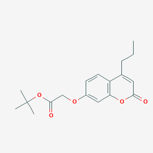 molecular formula C18H22O5 B11155458 tert-butyl 2-[(2-oxo-4-propyl-2H-chromen-7-yl)oxy]acetate 