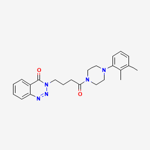 molecular formula C23H27N5O2 B11155499 3-{4-[4-(2,3-dimethylphenyl)piperazino]-4-oxobutyl}-1,2,3-benzotriazin-4(3H)-one 