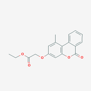 molecular formula C18H16O5 B11155636 ethyl [(1-methyl-6-oxo-6H-benzo[c]chromen-3-yl)oxy]acetate 