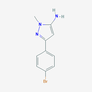 molecular formula C10H10BrN3 B111557 3-(4-Bromophenyl)-1-methyl-1H-pyrazol-5-amine CAS No. 126417-84-3